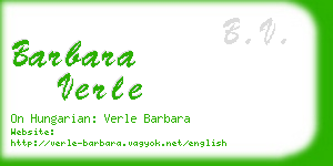 barbara verle business card